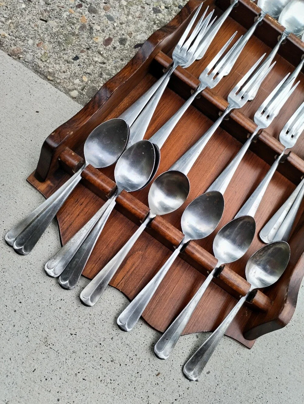 Vintage Lifetime Stainless Japan Flatware Lot 22 Pcs Forks Spoons Mid-Century